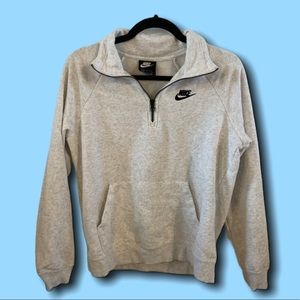 Nike super soft grey quarter zip